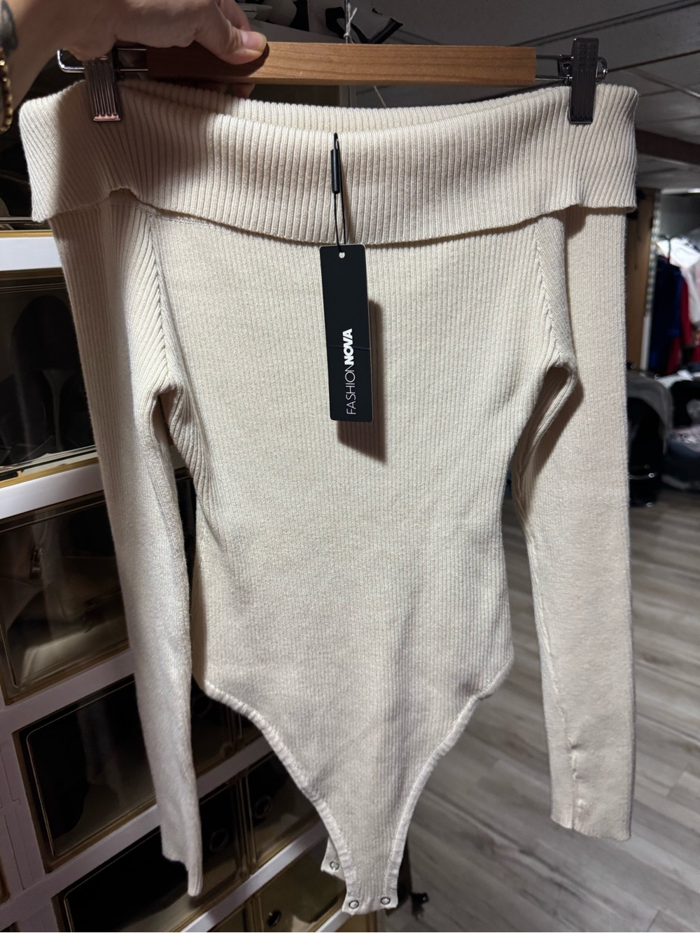 Fashion Nova “Keep Me Warm Ribbed Bodysuit”